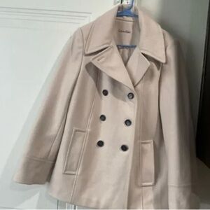 Calvin Klein Women's Elegant Beige Peacoat